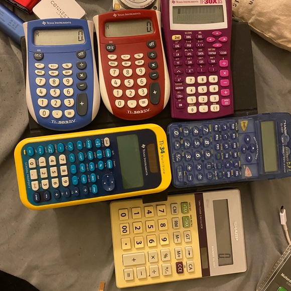 Texas Instruments and Sharp Calculators Bundle - Picture 3 of 6